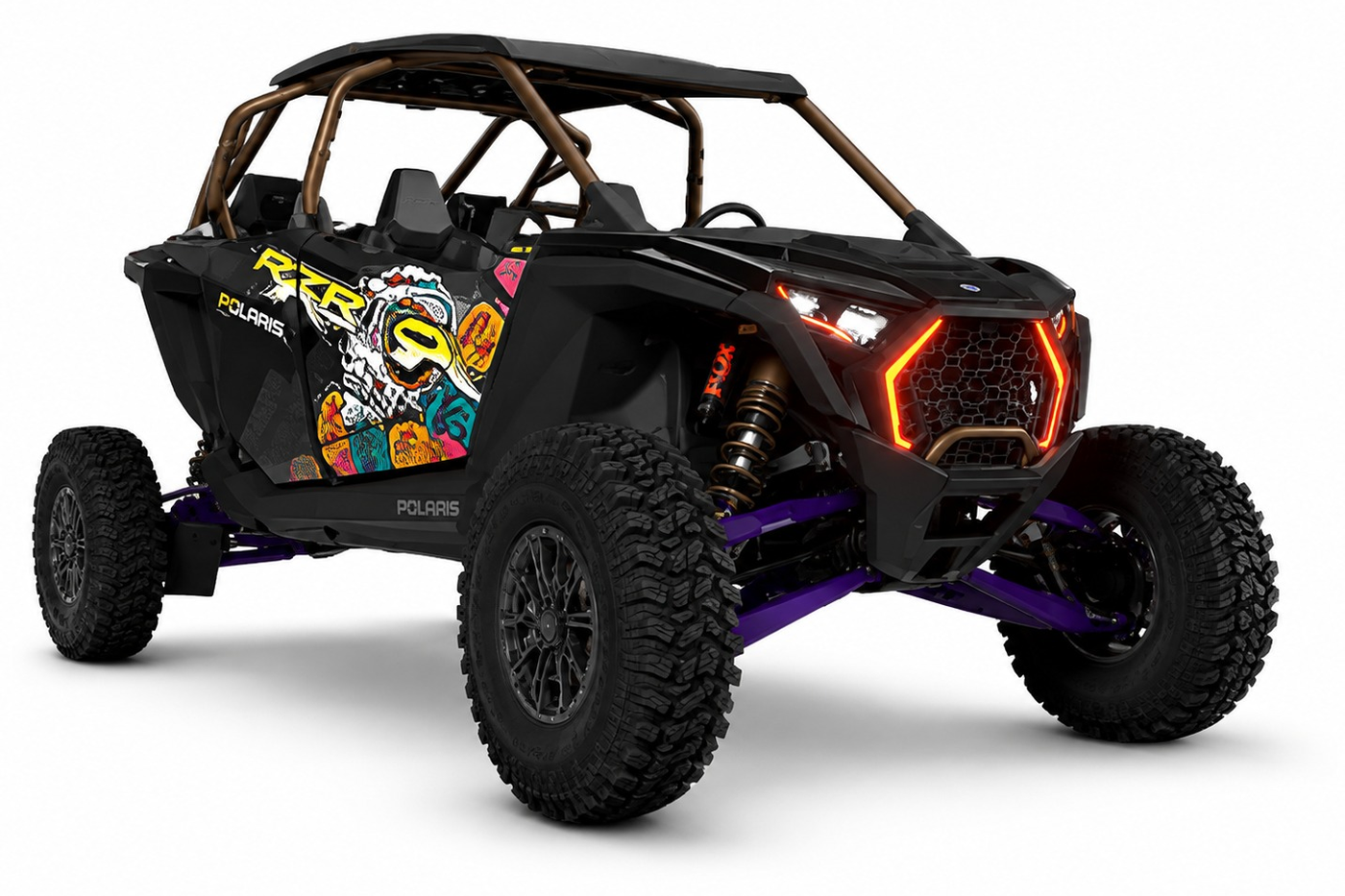 Razer Polaris RZR 4 negro con detalles naranjas en la montaña